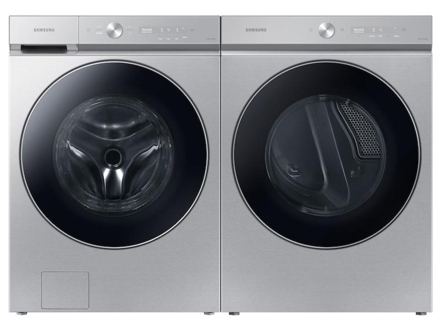 SAMSUNG Bespoke 7.6 cu. ft. Ultra Capacity Electric Dryer with AI Optimal Dry and Super Speed Dry in Silver Steel - DVE53BB8900TA3-KT