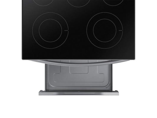 SAMSUNG 6.3 cu. ft. Smart Freestanding Electric Range with Rapid Boil™ & Self Clean in Stainless Steel - NE63A6311SS-KT
