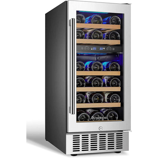 Bodega cooler 15 Inch Wine Cooler 28 Bottle Dual Zone Wine Refrigerator ‎- JC-85B-WIFI