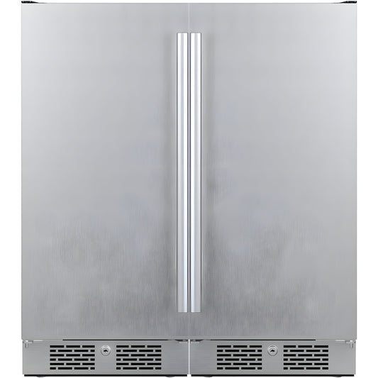 Avallon 30 Inch Wide 6.7 Cu. Ft. Built-In or Free Standing Side by Side Dual Compact Refrigerator - AFR152SSDUAL