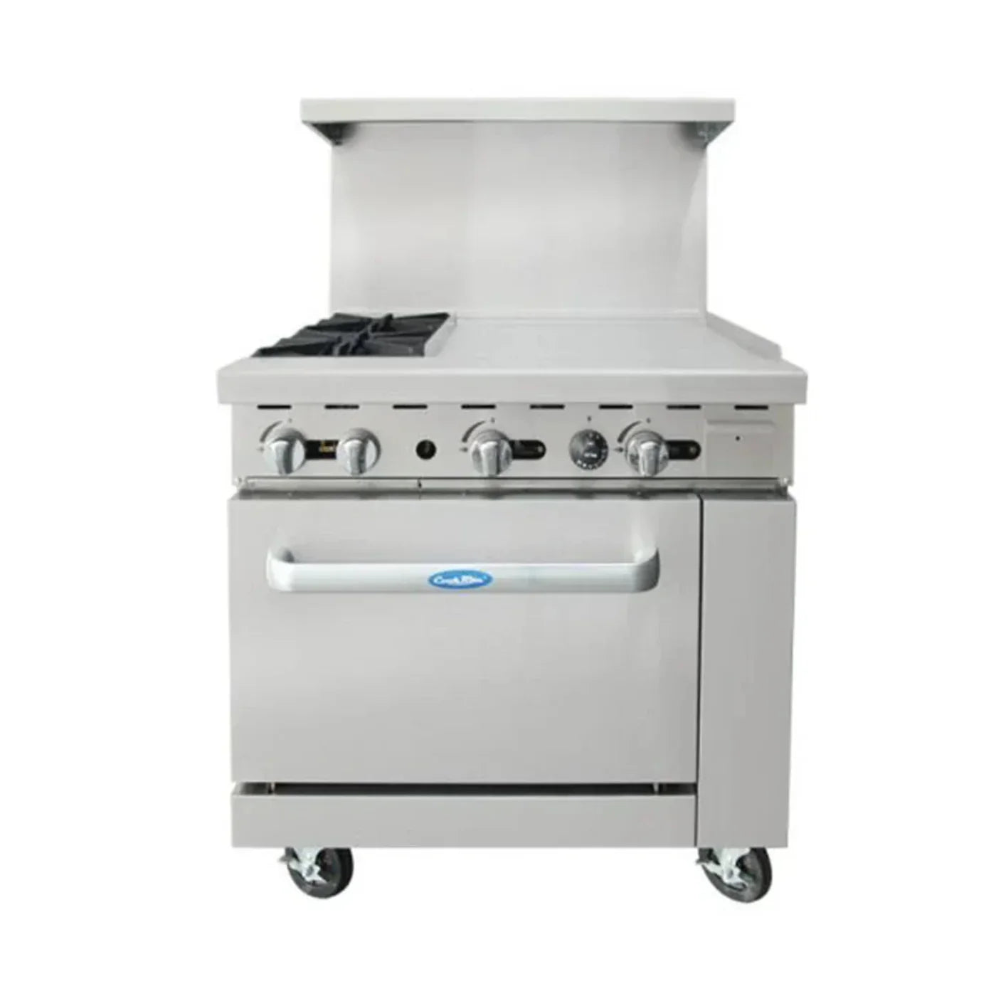 Atosa AGR-2B24GR-NG 36" CookRite Range Natural Gas With 24" Griddle - AGR-2B24GR-NG