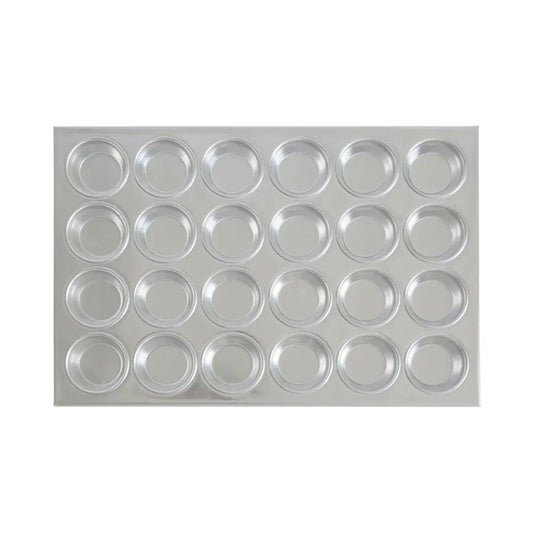 CAC ChinacMuffin Pan AL 24-Cup/3.5oz Case of 12 Pcs - AMFP-24