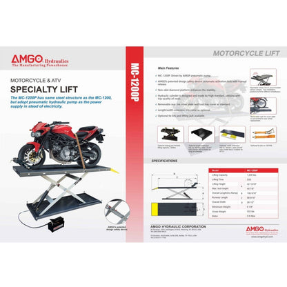 AMGO MC-1200P Motorcycle & ATV Lift - MC-1200P