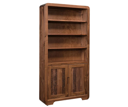 QW Amish Europa Bookcase with Doors 36x72 - 184O-EUR-3672-D