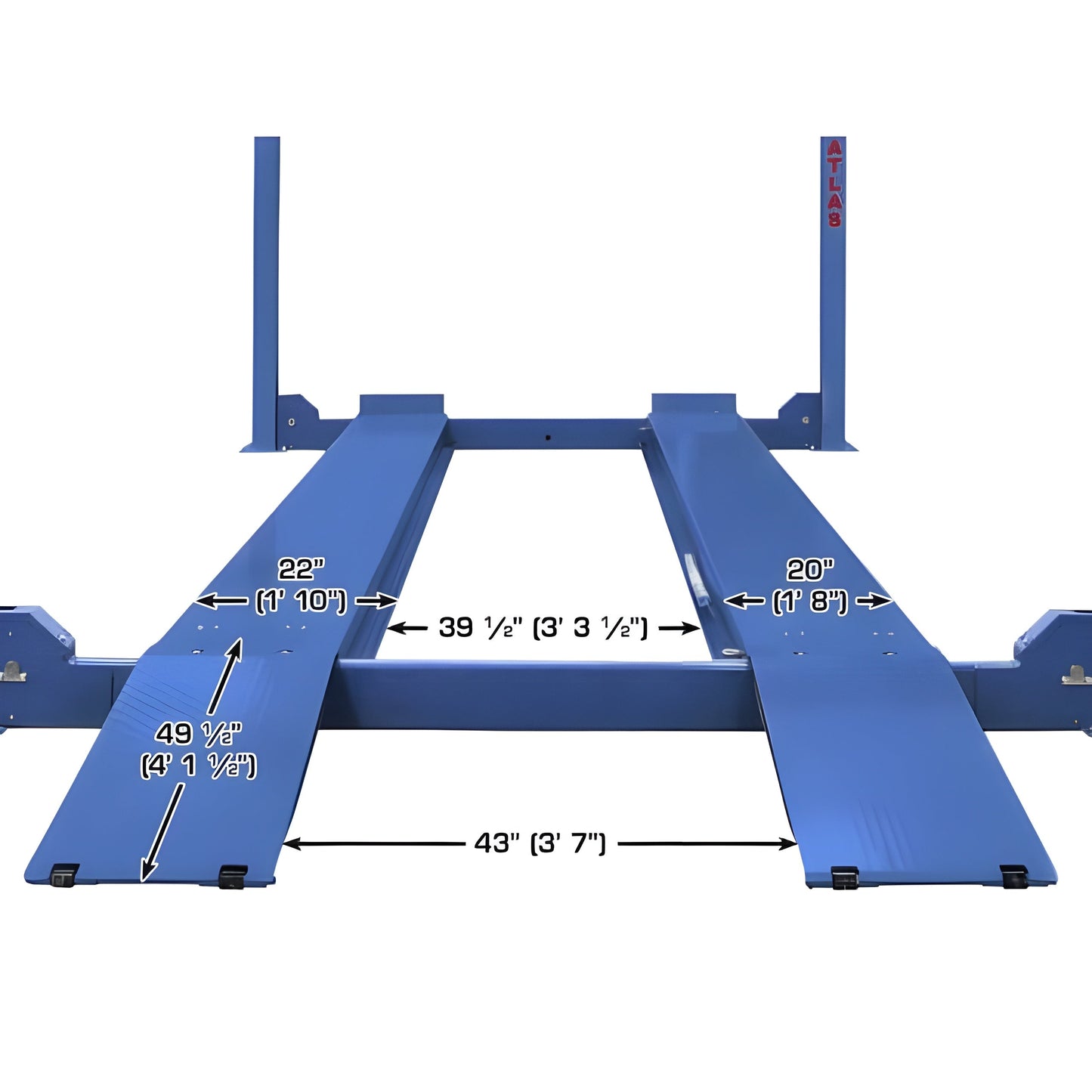 Atlas Platinum PVL14 4 Post Lift + RJ7000 Rolling Jacks ALI Certified Combo - ATEAP-PVL14-COMBO-FPD