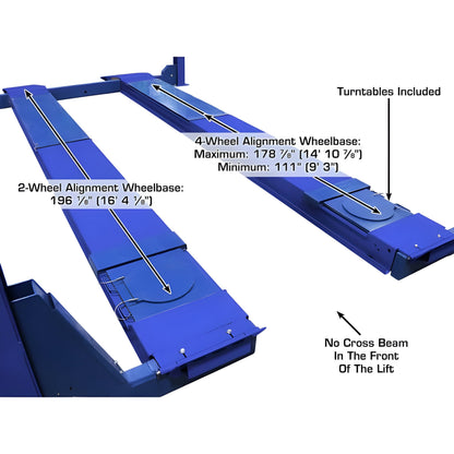 Atlas Platinum PVL14OF-EXT ALI Open Front Alignment 4 Post Lift - ATEAP-PVL14OF-EXT-FPD