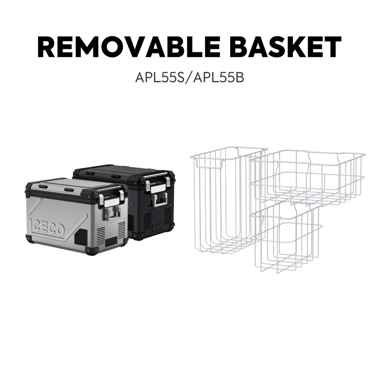 ICECO58QT APL55 Dual Zone 12 Volt Fridge refrigerator  - APL55 Silver