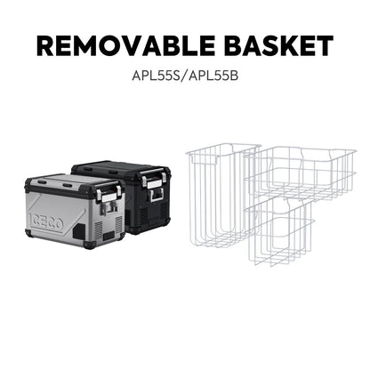 ICECO58QT APL55 Dual Zone 12 Volt Fridge refrigerator  - APL55 Silver