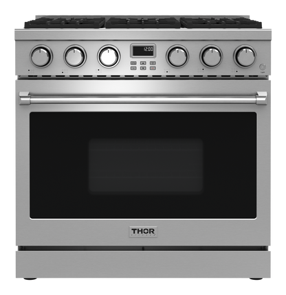 Thor Kitchen 36-Inch Contemporary Professional Liquid Propane Range - ARG36LP