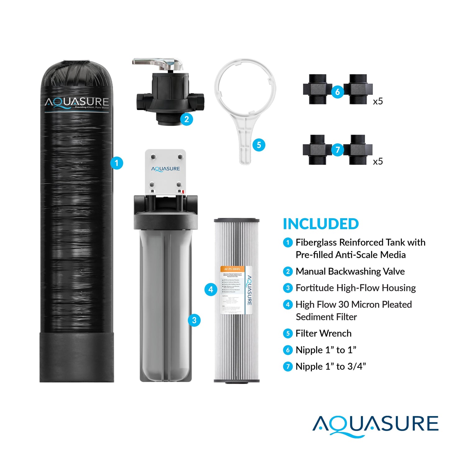 Aquasure Fortitude Lite Series | 800,000 Gallons Whole House Water Filter Treatment System - AS-FP-LITE