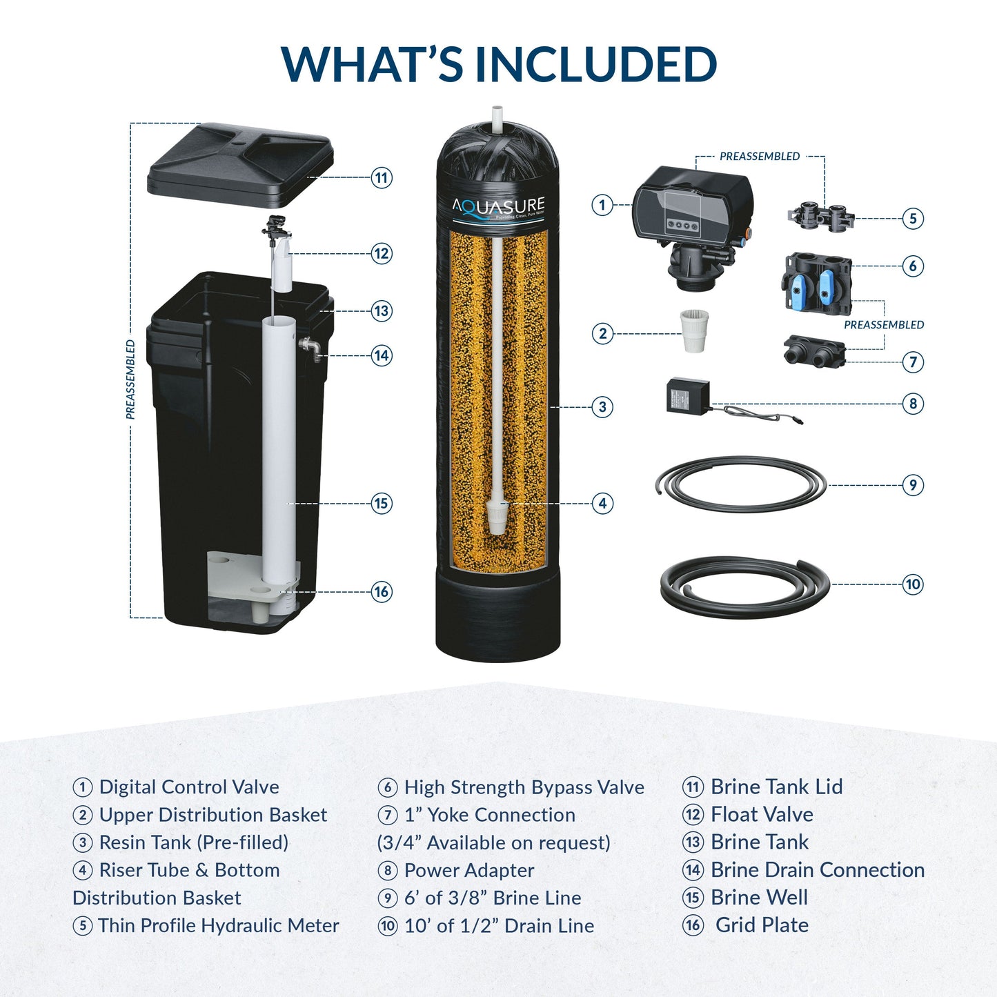 Aquasure Harmony Series | 64,000 Grains Water Softener - AS-HS64D