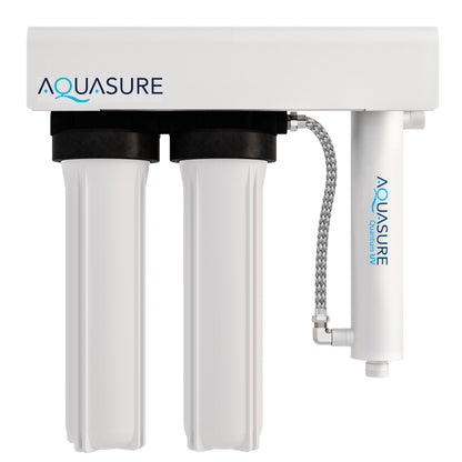 Aquasure Quantum Series | 18 GPM Multi-Stage UV Ultraviolet Light Whole House Water Treatment Filtration System, 48W - AS-WHUV18HO