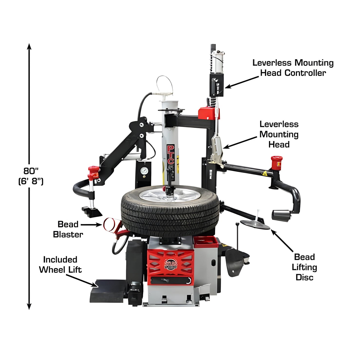 Atlas Platinum PTC500 Center Post Tire Changer w/ Assist Arms - ATEAP-PTC500-FPD