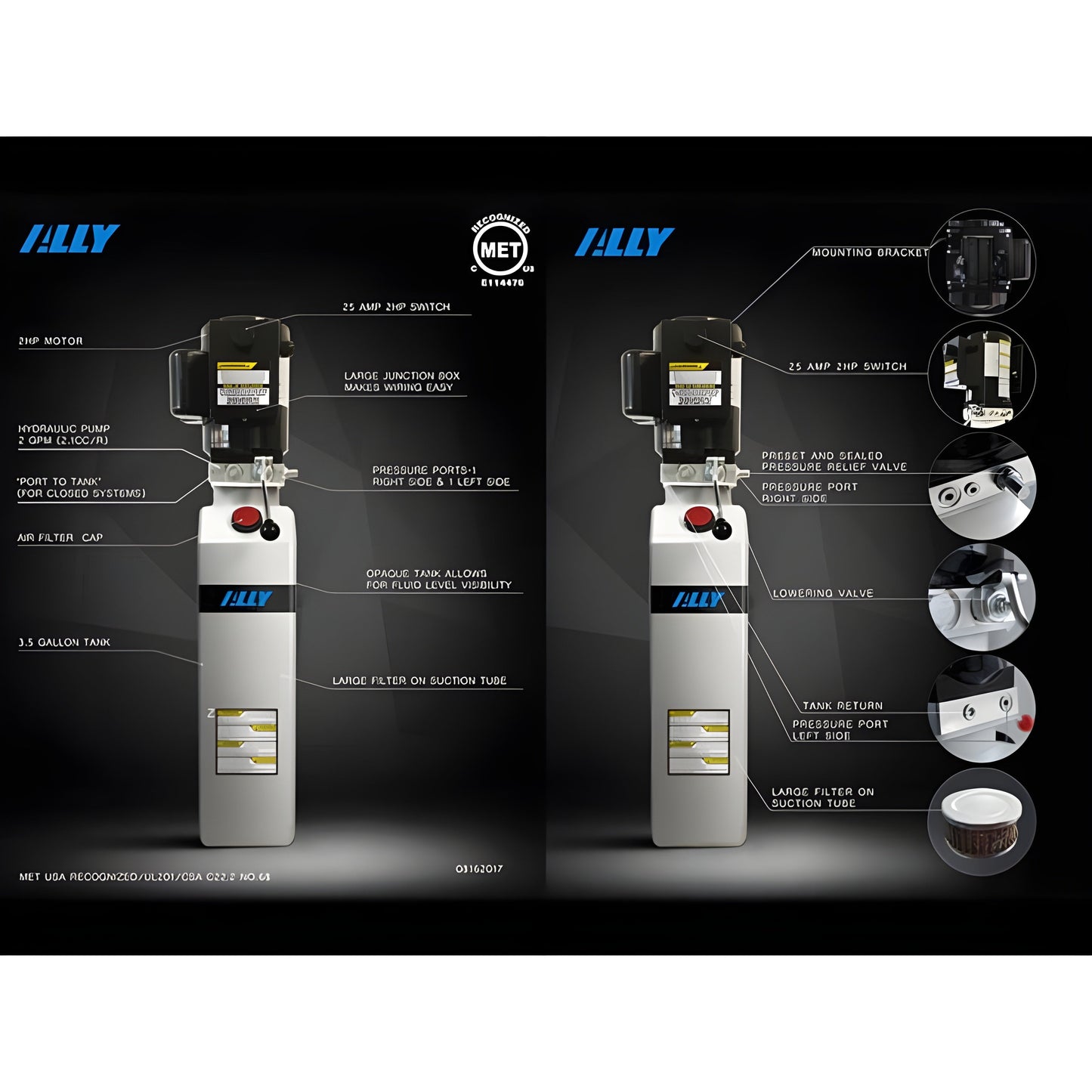 Atlas Platinum PVL14 4 Post Lift + RJ7000 Rolling Jacks ALI Certified Combo - ATEAP-PVL14-COMBO-FPD