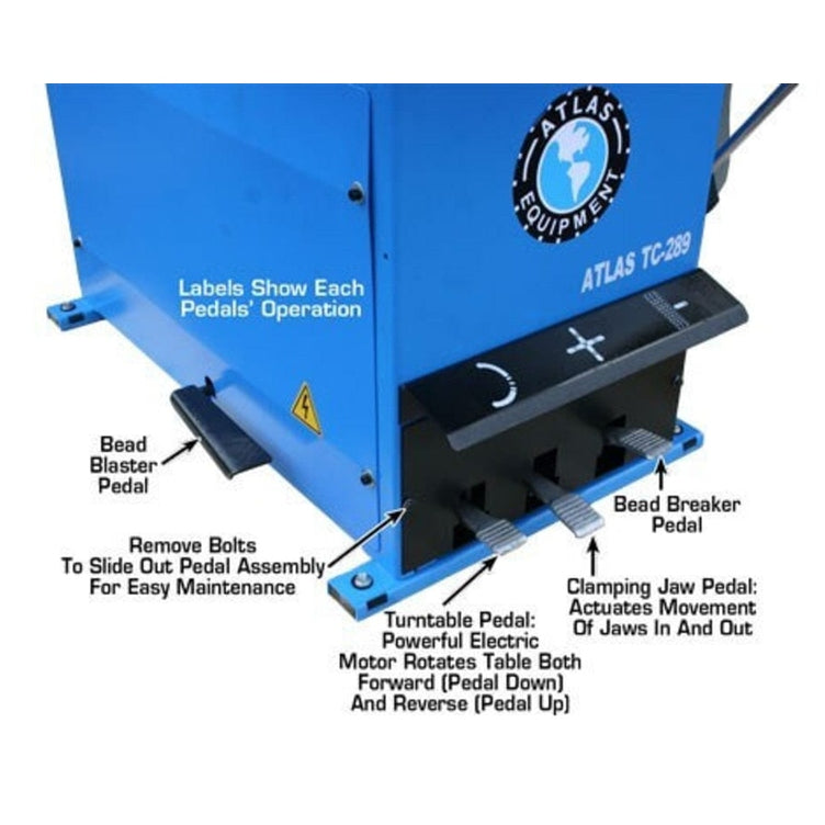 Atlas TC289 Extra Large Rim-Clamp Tire Changer - ATEATTC289-FPD