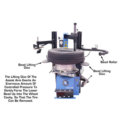 Atlas TC229DAA Rim-Clamp Tire Changer w/ Dual Assist Arms - ATETC229DAA-FPD