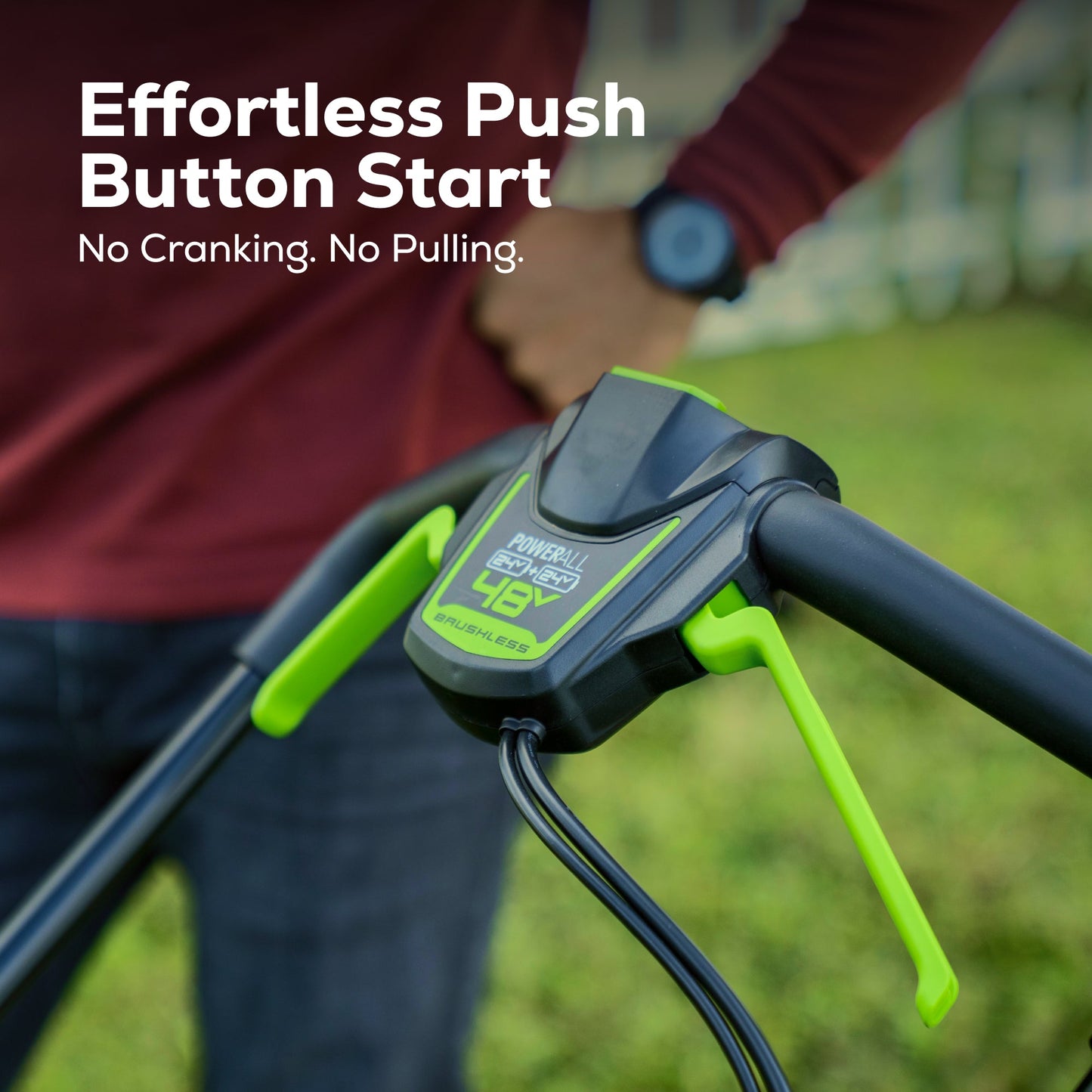 Greenworks 48V (2x24V) 20" Cordless Battery Push Mower w/ Two (2) 4.0Ah USB Batteries & Dual Port Rapid Charger - 2532302