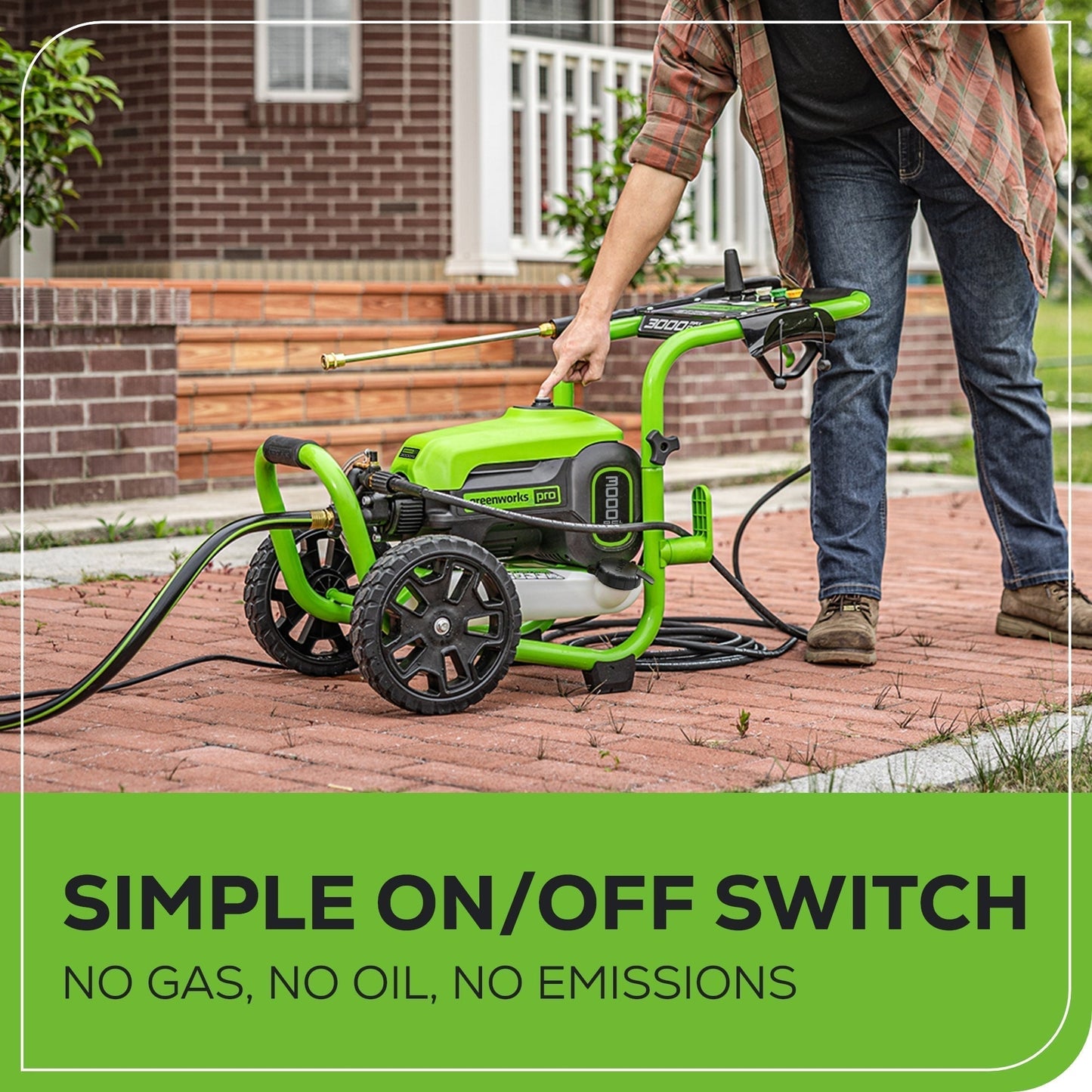 Greenworks 3000 PSI Pressure Washer w/ 24V 600-PSI Cordless Power Cleaner Combo Kit - 1376002-VK