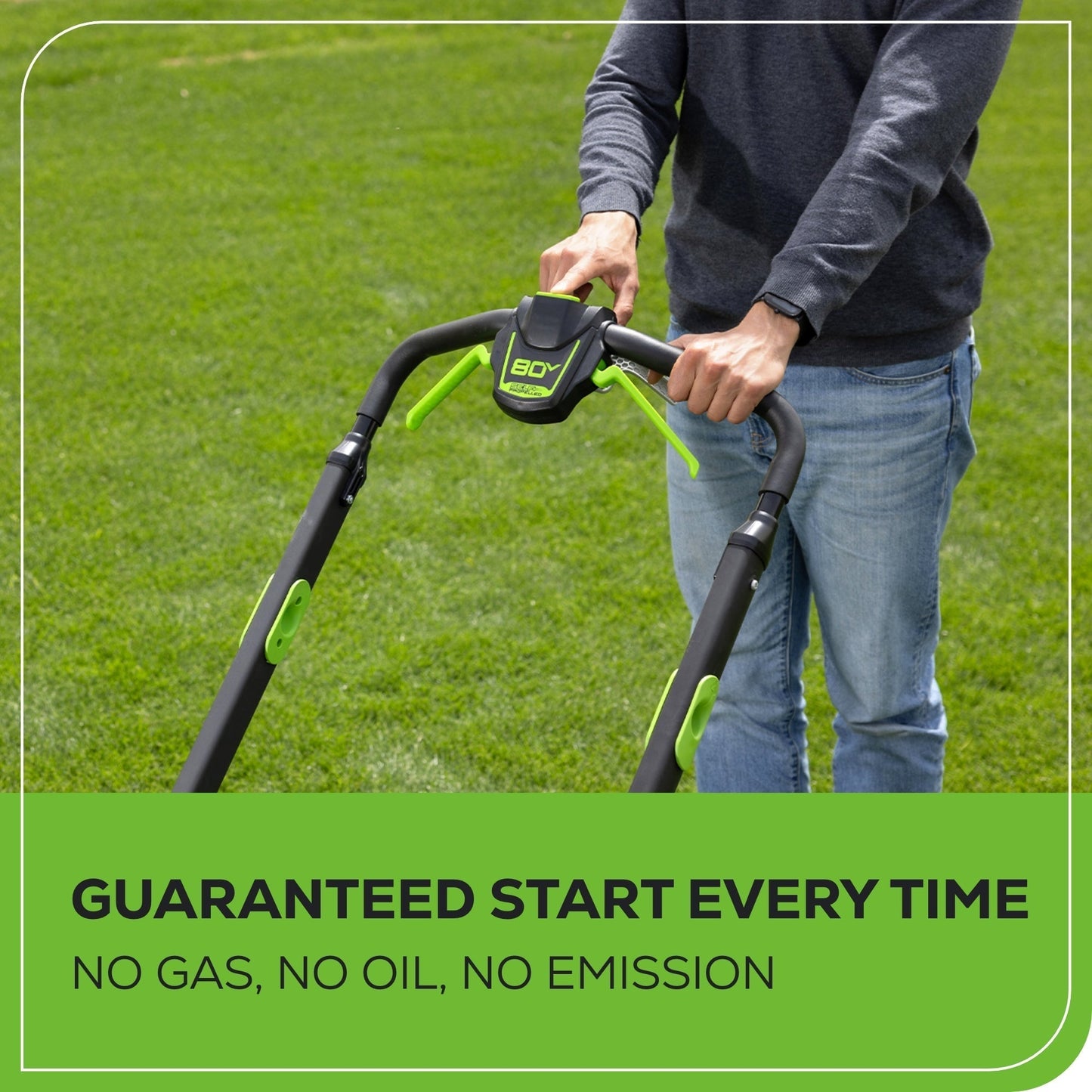 Greenworks 80V 25" Cordless Battery Dual Blade Self-Propelled Mower w/ 5.0Ah Battery & Rapid Charger - 2548402