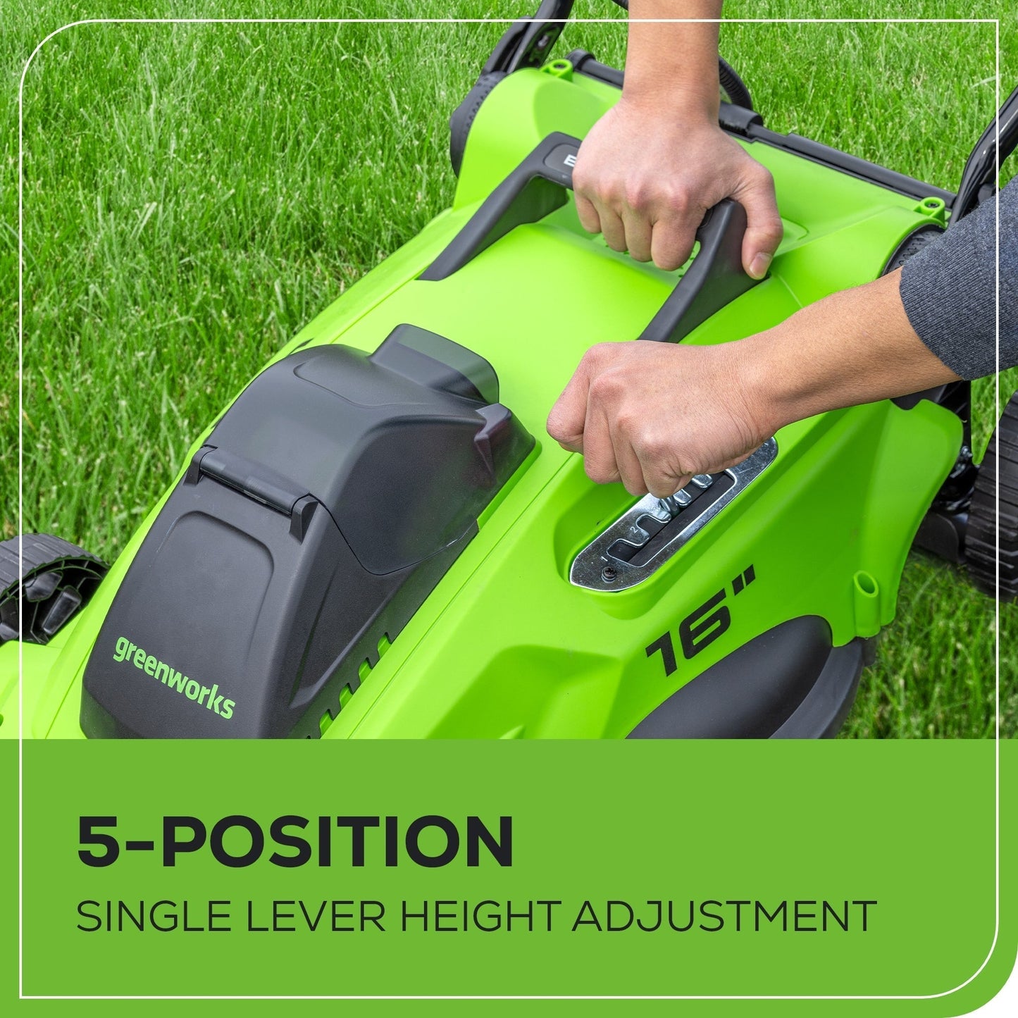Greenworks 40V 16" Cordless Battery Brushless Push Lawn Mower w/ 4.0Ah Battery & Charger -2540802