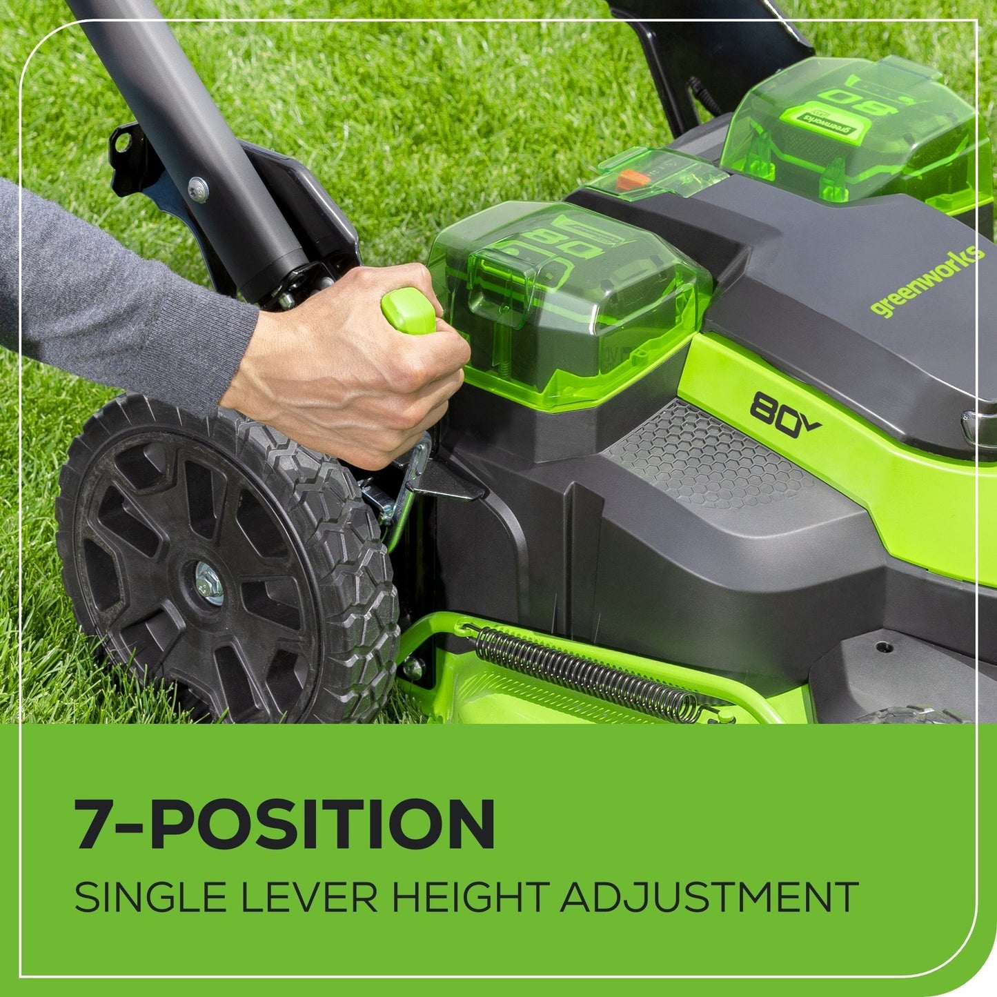 Greenworks 80V 25" Cordless Battery Dual Blade Self-Propelled Mower w/ 4.0Ah Battery & Rapid Charger - 2541402