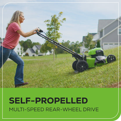 Greenworks 48V 3-Tool Lawn Care Kit, Mower/Trimmer/Blower, (2) 5Ah Batteries - 1349002