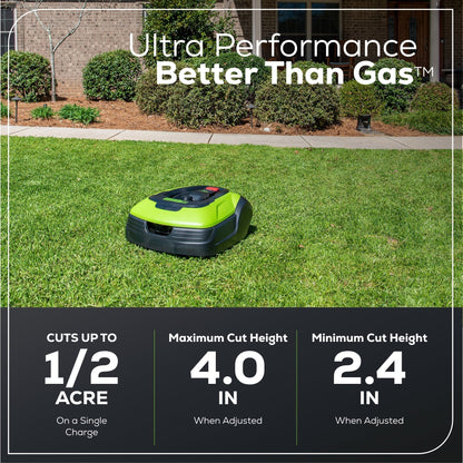 Greenworks optimow 50H High Cut Robotic Lawn Mower - 2530002