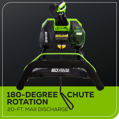 Greenworks 60V 20" Cordless Battery Single-Stage Snow Blower w/ 5.0Ah Battery & Charger - 2608702