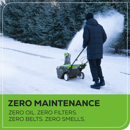 Greenworks 80V 22" Cordless Battery Single-Stage Snow Blower w/ 4.0 Ah Battery & Charger - 2605902