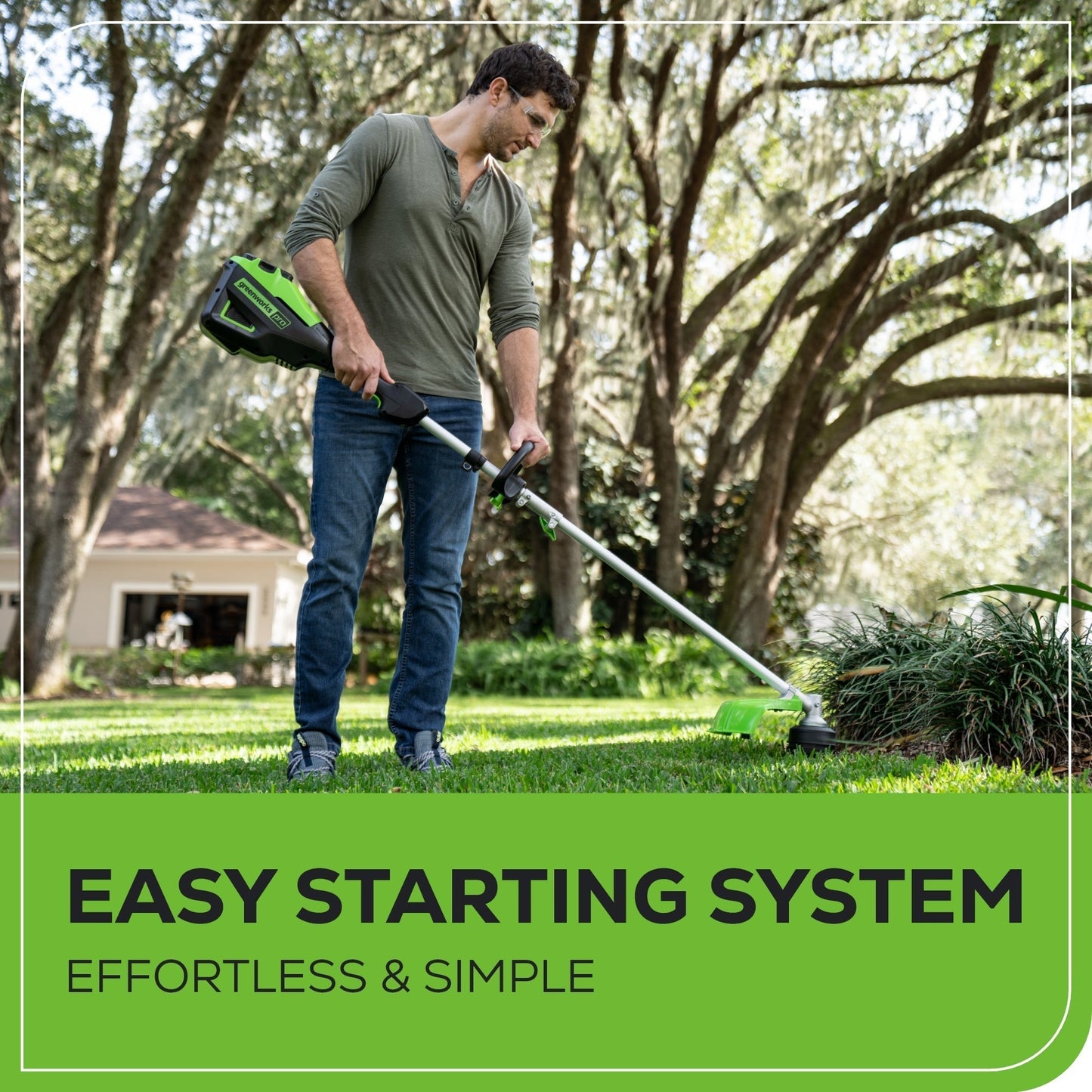 Greenworks 60V 16" Cordless Battery String Trimmer & Hedge Trimmer Attachment Combo Kit - 2135102-VK