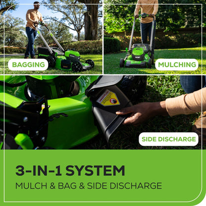 Greenworks 40V 21" Cordless Battery Self-Propelled Lawn Mower w/ 5.0Ah USB Batteries & Charger - 2521202