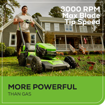 Greenworks 80V 21" Cordless Battery 4-in-1 Self-Propelled Lawn Mower w/ 5.0Ah Battery & Rapid Charger - 2541302