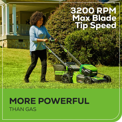 Greenworks 80V 21" Cordless Battery 4-in-1 Self-Propelled Mower w/ (2) 4.0Ah Batteries & Charger - 2533902