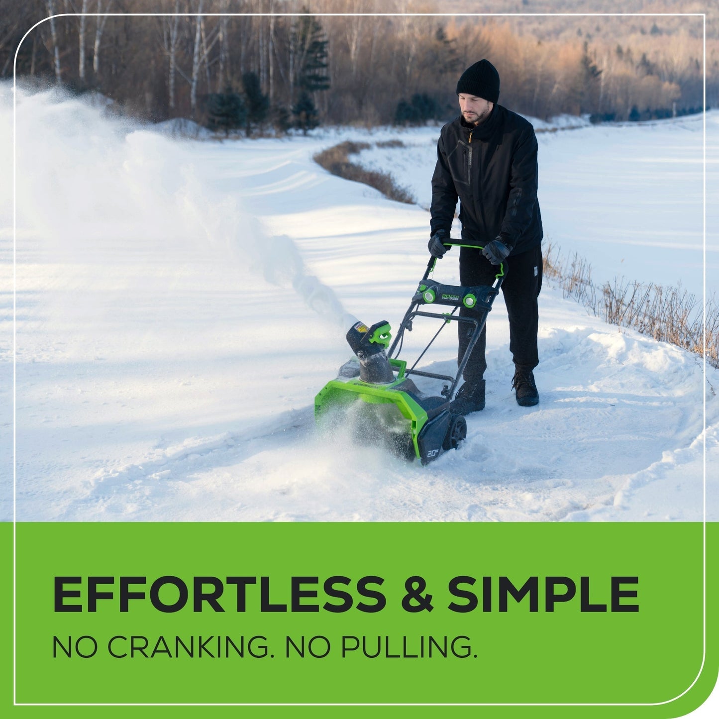 Greenworks 40V 20" Cordless Battery Single-Stage Snow Blower (Tool Only)- 2601102