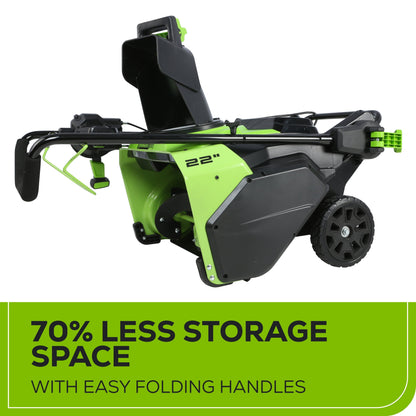 Greenworks 60V 22" Cordless Battery Single-Stage Snow Blower (Tool Only) - 2608802T