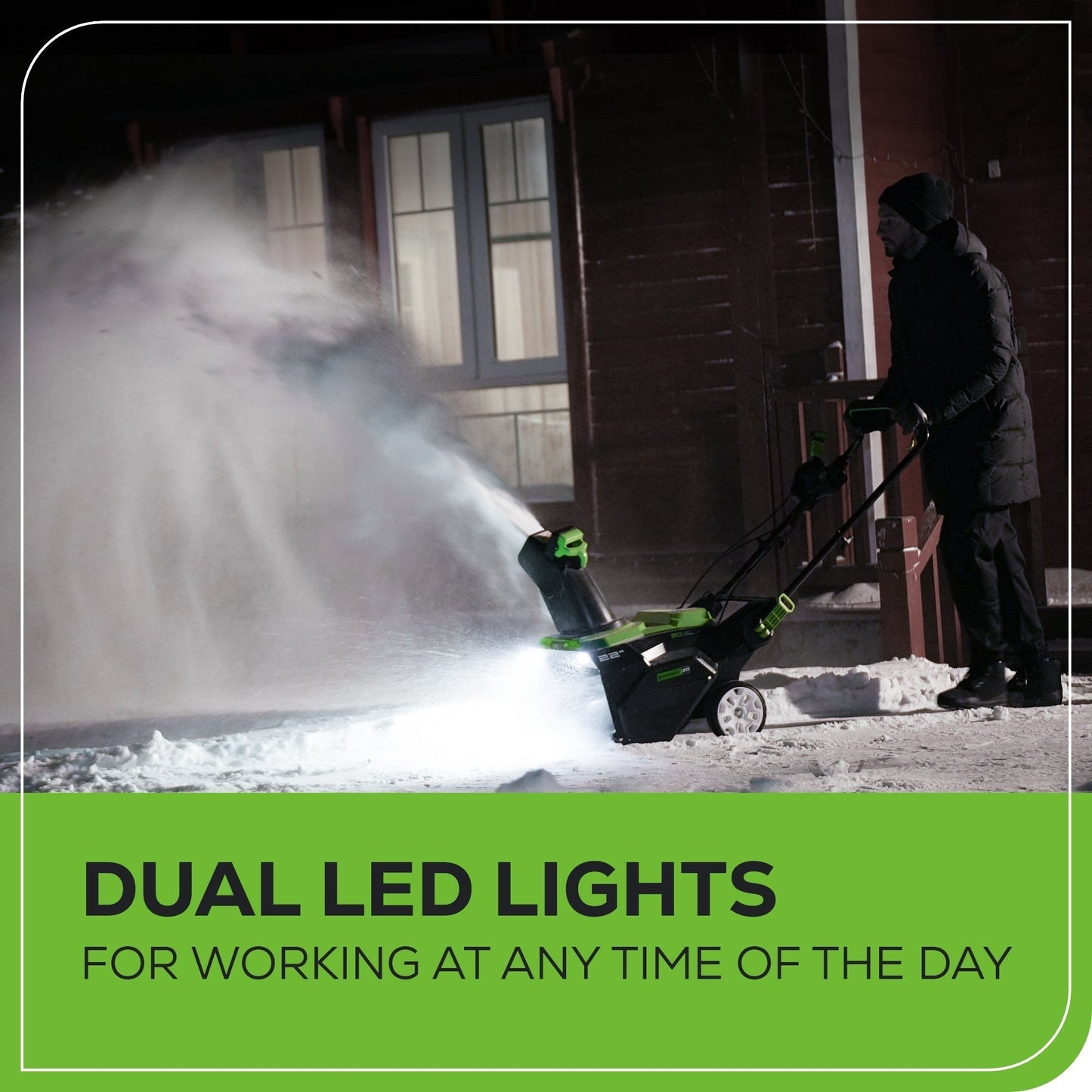 Greenworks 80V 22" Cordless Battery Single-Stage Snow Blower w/ 4.0 Ah Battery & Charger - 2605902