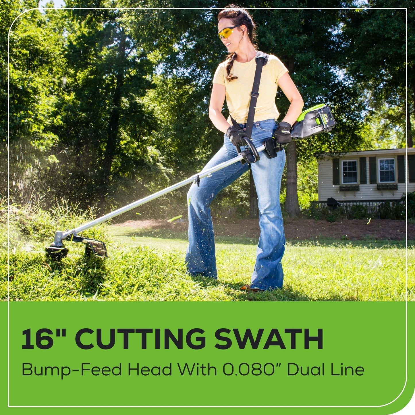 Greenworks 80V 21" Cordless Battery Brushless Self-Propelled Mower 3pc Combo Kit w/ 4.0Ah Battery & Rapid Charger - 1356502