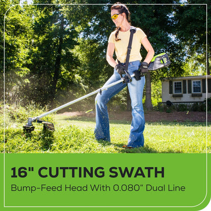 Greenworks 80V 21" Cordless Battery Brushless Self-Propelled Mower 3pc Combo Kit w/ 4.0Ah Battery & Rapid Charger - 1356502