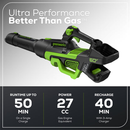 Greenworks 60V Cordless Battery 3PC Handheld Combo Kit w/ String Trimmer, Blower & Hedge Trimmer, (1) 2.5 Ah Battery and Charger - 1369102