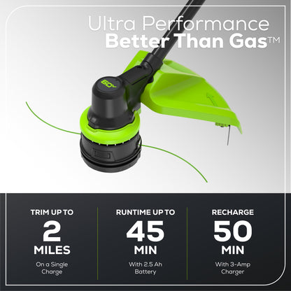 Greenworks 60V Cordless Battery 3PC Handheld Combo Kit w/ String Trimmer, Blower & Hedge Trimmer, (1) 2.5 Ah Battery and Charger - 1369102
