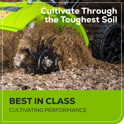 Greenworks 60V 8" Cordless Battery Cultivator / Tiller w/ 4.0Ah Battery & Charger - 2800602