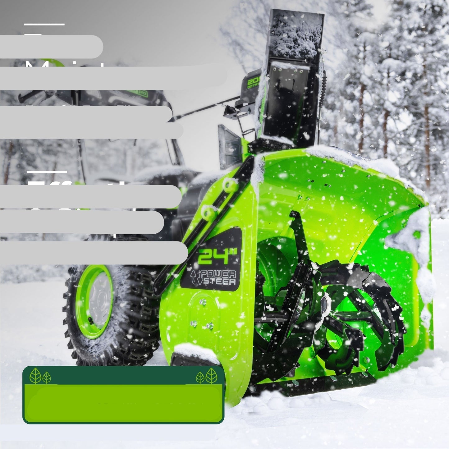 Greenworks 60V 24" Cordless Battery Two-Stage Snow Blower (Tool Only) - 2608902T