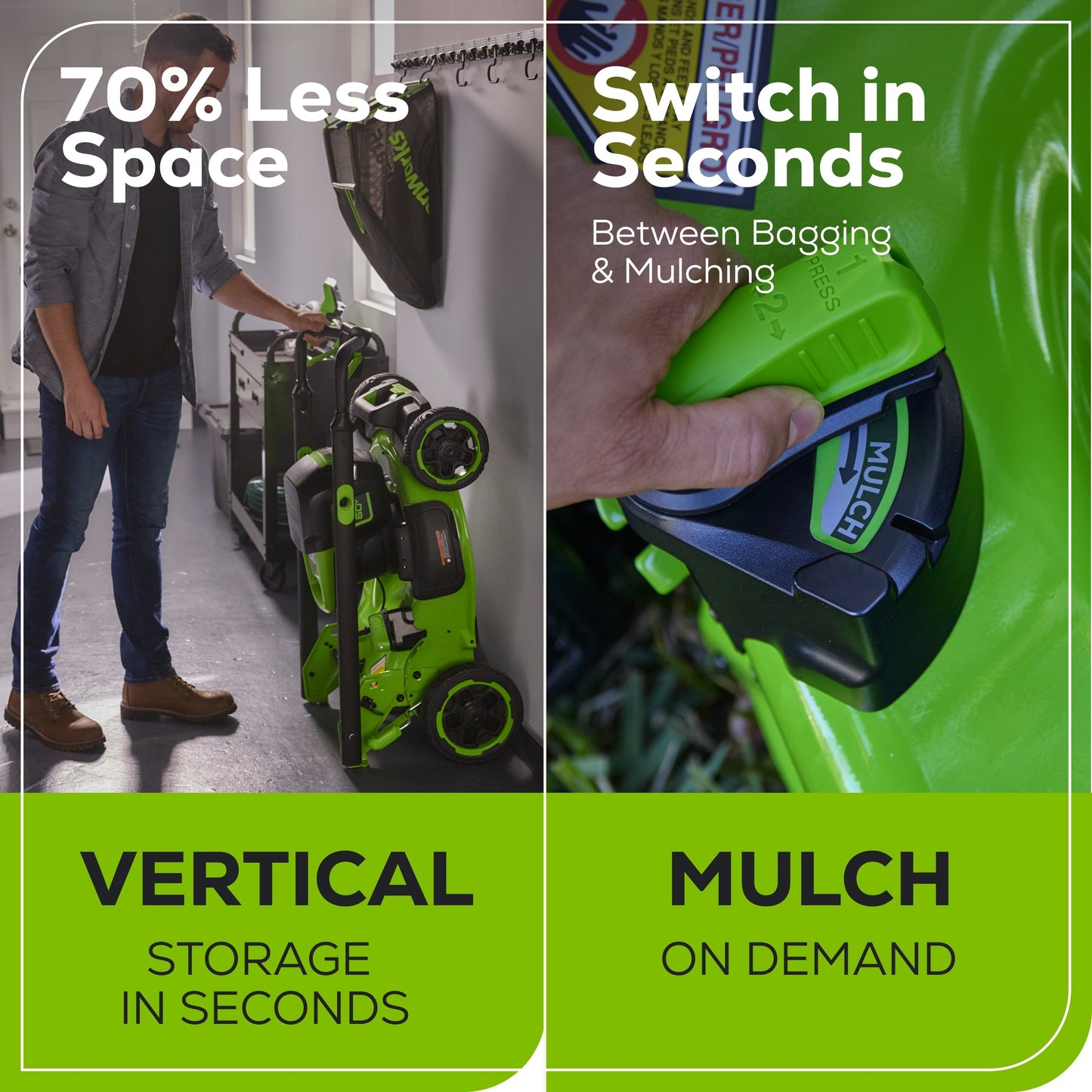 Greenworks 60V 22" Cordless Battery Push Lawn Mower w/ 5.0Ah Battery & Charger - 2547702