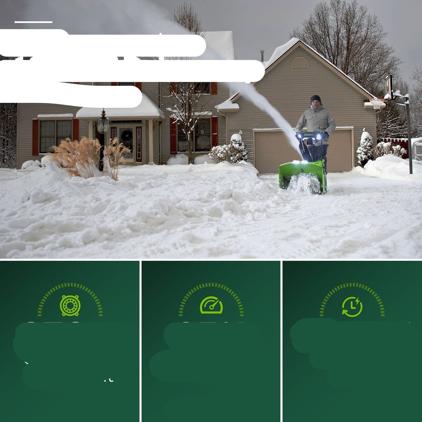 Greenworks 60V 24" Cordless Battery Two-Stage Snow Blower (Tool Only) - 2608902T