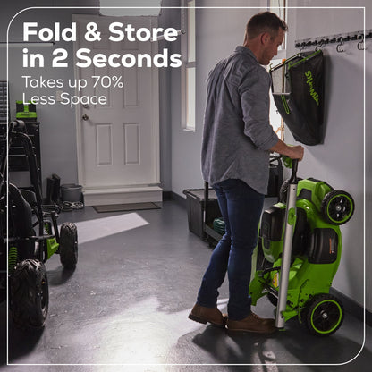 Greenworks 60V 21" Cordless Battery Dual Blade Self-Propelled Mower w/ (1) 8Ah battery and 6A Charger - 2546402