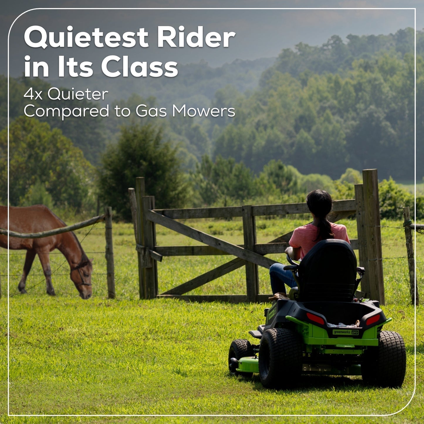 Greenworks 60V 42" Cordless Battery CrossoverT Riding Lawn Mower w/ Four (4) 8.0Ah Batteries and Two (2) Dual Port Turbo Chargers - 7420602