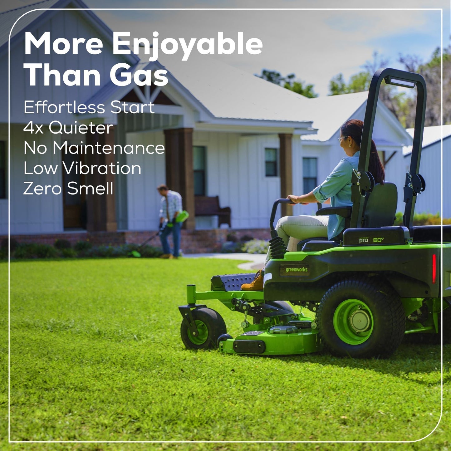 Greenworks 60V 60” MaximusZ Zero Turn w/ (2) 20.0 Ah, (4) 8.0 Ah Batteries & 1.5KW Charger - 7424202