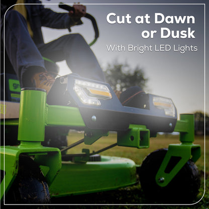 Greenworks 60V 42” Electric CrossoverZ Zero Turn Mower with (4) 8 Ah Batteries and (2) Dual Port Turbo Chargers - 7420502