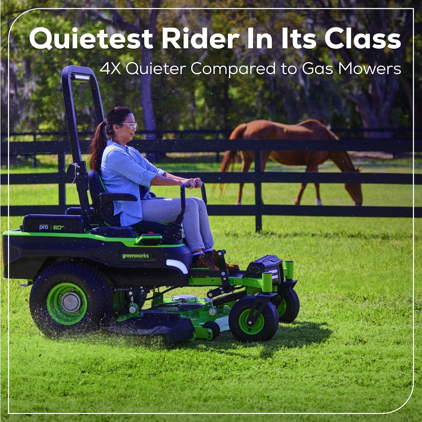 Greenworks 60V 54" MaximusZ Zero Turn Riding Mower with (2) 20.0 Ah, (2) 8.0 Ah & (2) 4.0 Ah Batteries and 1.5kW Charger - 7422302