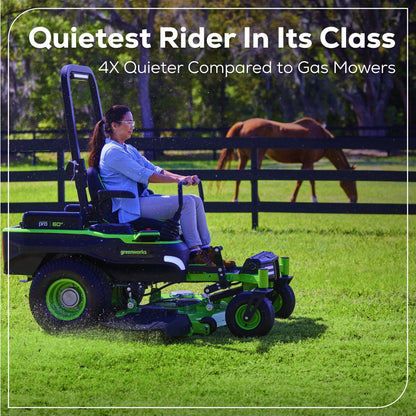 Greenworks 60V 54" MaximusZ Zero Turn Riding Mower with (2) 20.0 Ah, (2) 8.0 Ah & (2) 4.0 Ah Batteries and 1.5kW Charger - 7422302